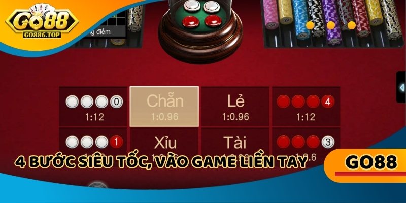 4 bước siêu tốc, vào game xóc đĩa liền tay, rinh trọn vàng thưởng