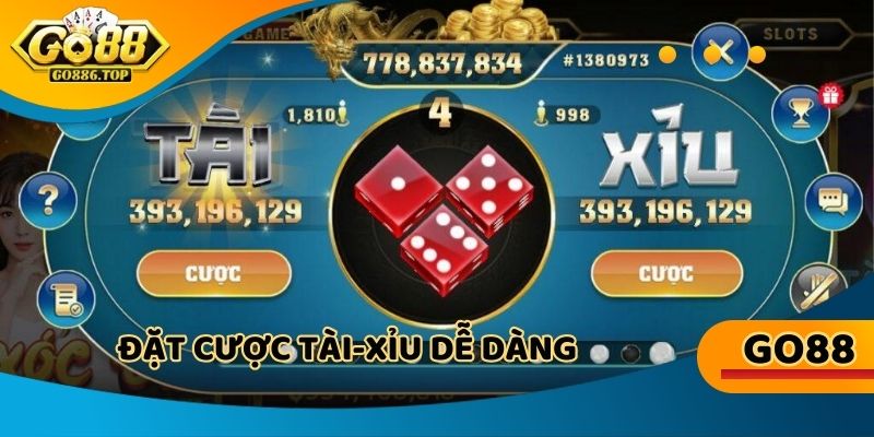 Đặt cược Tài-Xỉu dễ dàng, quy tắc rõ ràng