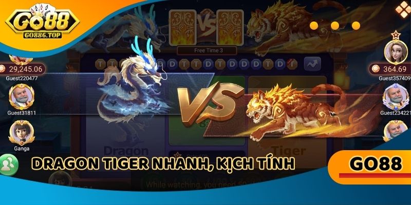 Dragon Tiger - Trò chơi nhanh, kịch tính, lý tưởng cho người mới