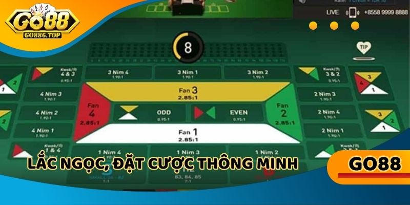 Lắc ngọc, đặt cược Fantan Live Go88 thông minh, thưởng lớn chờ bạn